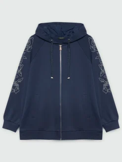 Fiorella Rubino Maglie E Felpe|Felpa Con Ricamo Floreale
