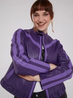Fiorella Rubino Cappotti E Giubbotti|Giacche E Blazer|Giacca Biker Bicolore