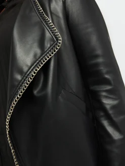 Fiorella Rubino Cappotti E Giubbotti|Giacche E Blazer|Giacca Biker Con Catena