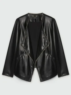 Fiorella Rubino Cappotti E Giubbotti|Giacche E Blazer|Giacca Biker Con Catena
