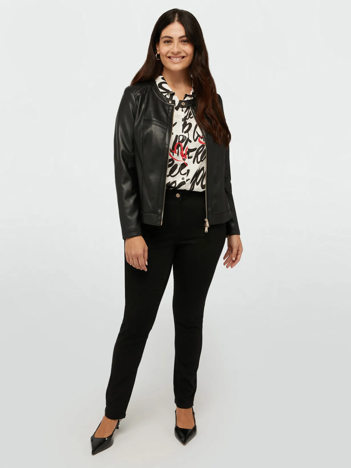 Fiorella Rubino Cappotti E Giubbotti|Giacche E Blazer|Giacca Biker Con Inserti Intrecciati