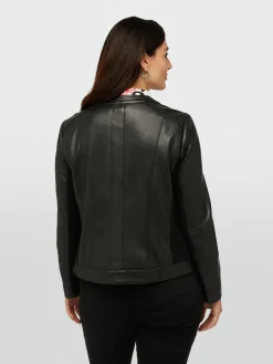 Fiorella Rubino Cappotti E Giubbotti|Giacche E Blazer|Giacca Biker Con Inserti Intrecciati