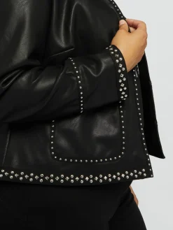 Fiorella Rubino Giacche E Blazer|Giacche Biker|Giacca Biker Con Le Borchie