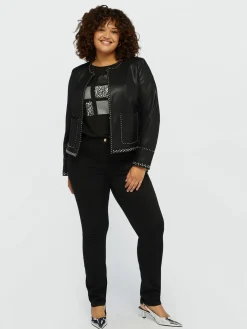 Fiorella Rubino Giacche E Blazer|Giacche Biker|Giacca Biker Con Le Borchie