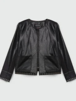 Fiorella Rubino Giacche E Blazer|Giacche Biker|Giacca Biker Con Le Borchie