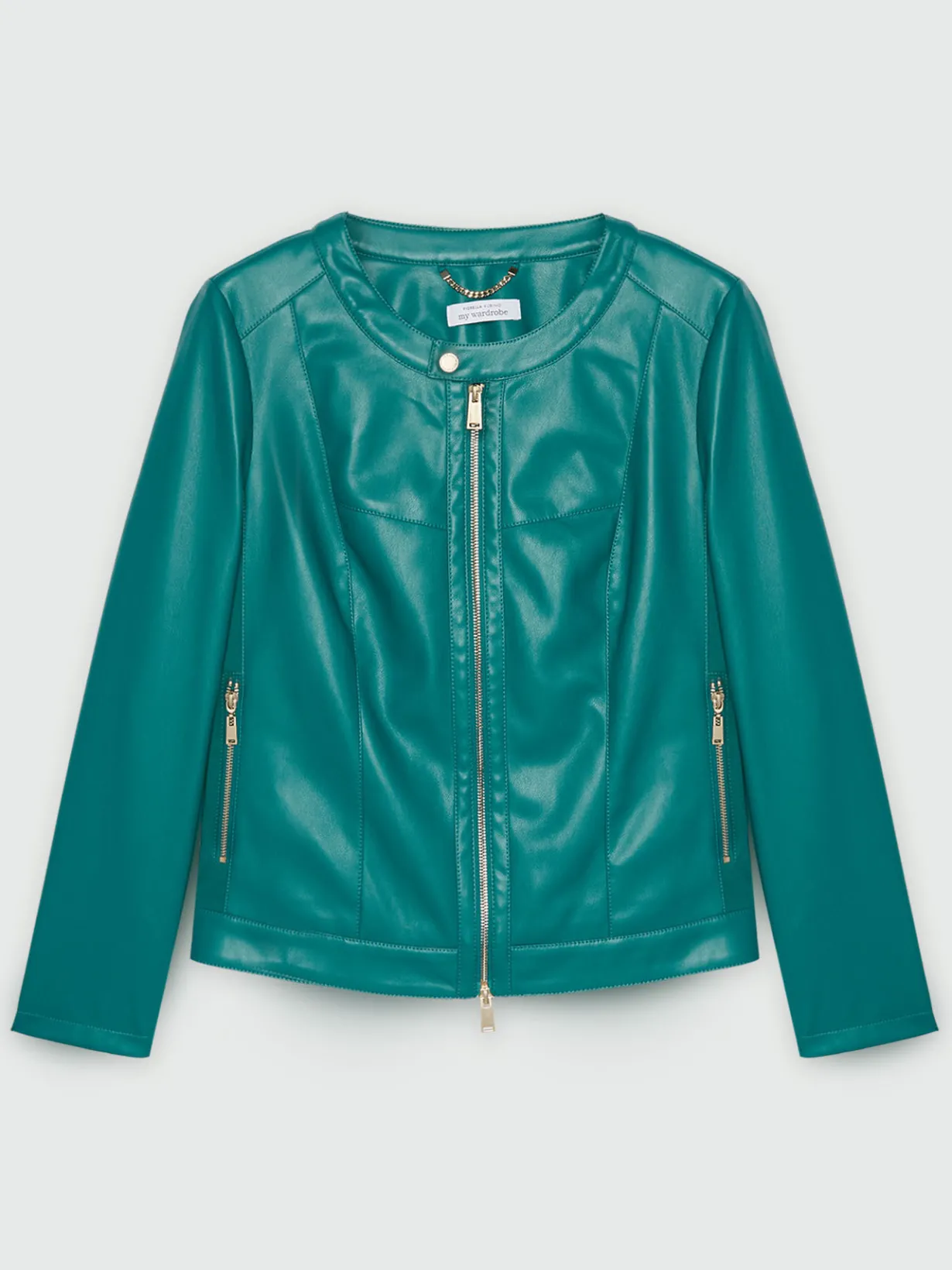 Fiorella Rubino Cappotti E Giubbotti|Giacche E Blazer|Giacca Biker Con Scollo Tondo