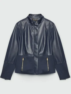 Fiorella Rubino Cappotti E Giubbotti|Giacche E Blazer|Giacca In Stile Biker Con Inserti