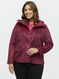 Fiorella Rubino Cappotti E Giubbotti|Giaccone Bicolor Con Cappuccio