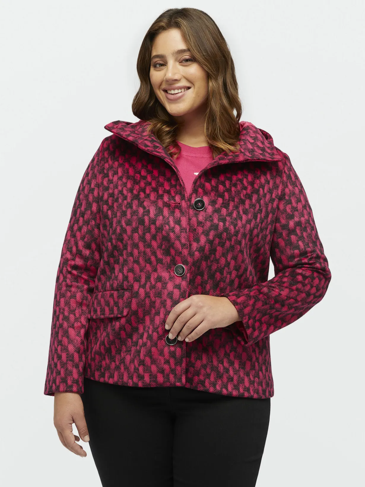 Fiorella Rubino Cappotti E Giubbotti|Giaccone Bicolor Con Cappuccio