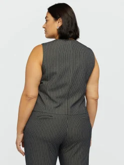 Fiorella Rubino Giacche E Blazer|Completi Colorati|Gilet In Tessuto Gessato