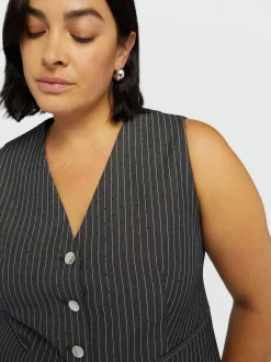 Fiorella Rubino Giacche E Blazer|Completi Colorati|Gilet In Tessuto Gessato