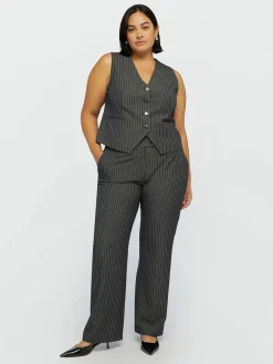 Fiorella Rubino Giacche E Blazer|Completi Colorati|Gilet In Tessuto Gessato