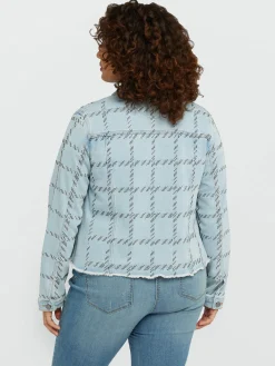 Fiorella Rubino Giacche E Blazer|Giubbotto In Denim Con Strass Disegno Galles