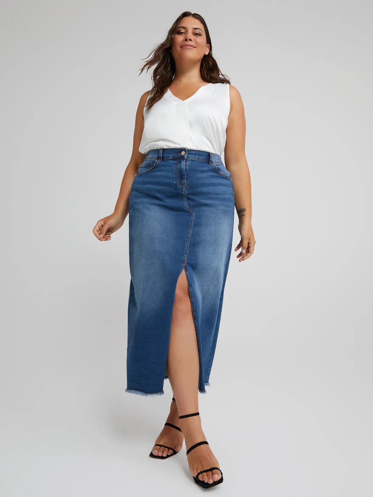 Fiorella Rubino Gonne|Gonna Lunga In Denim
