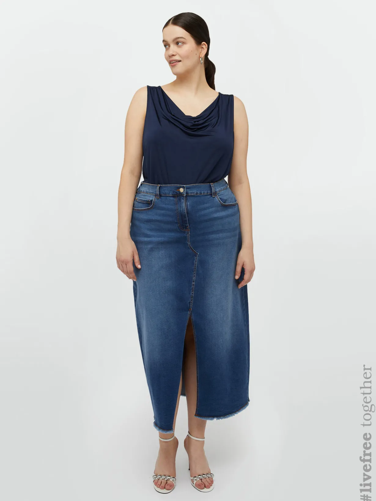 Fiorella Rubino Gonne|Gonna Lunga In Denim