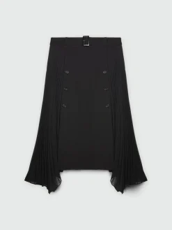 Fiorella Rubino Gonne|Gonna Midi Con Inserti Plissè