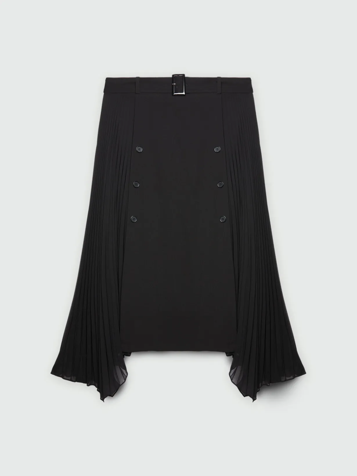 Fiorella Rubino Gonne|Gonna Midi Con Inserti Plissè