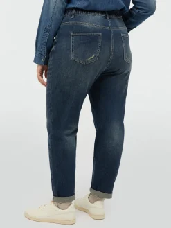 Fiorella Rubino Jeans|Jeans Barrel Con Strappi E Patch