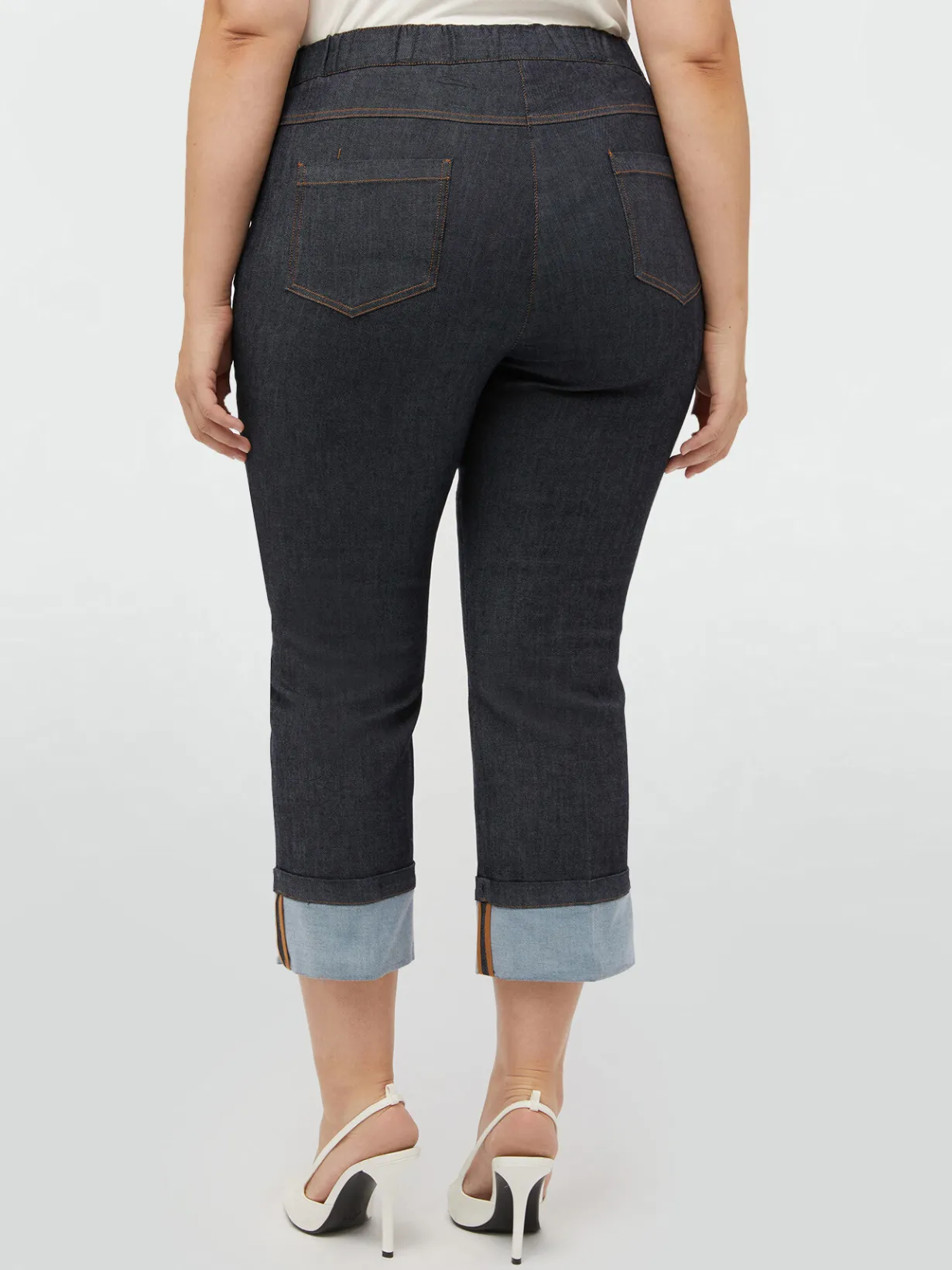 Fiorella Rubino Jeans|Completi Colorati|Jeans Con Maxi Risvolto