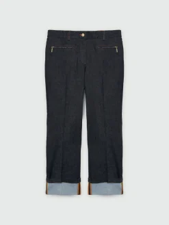 Fiorella Rubino Jeans|Completi Colorati|Jeans Con Maxi Risvolto