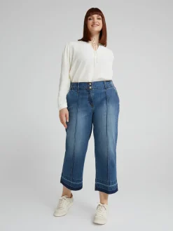 Fiorella Rubino Jeans|Jeans Cropped Con Tasche All'americana