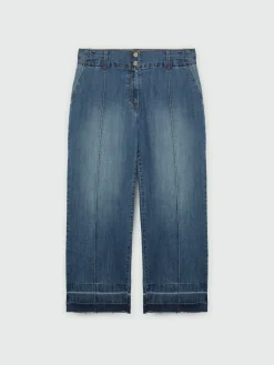 Fiorella Rubino Jeans|Jeans Cropped Con Tasche All'americana