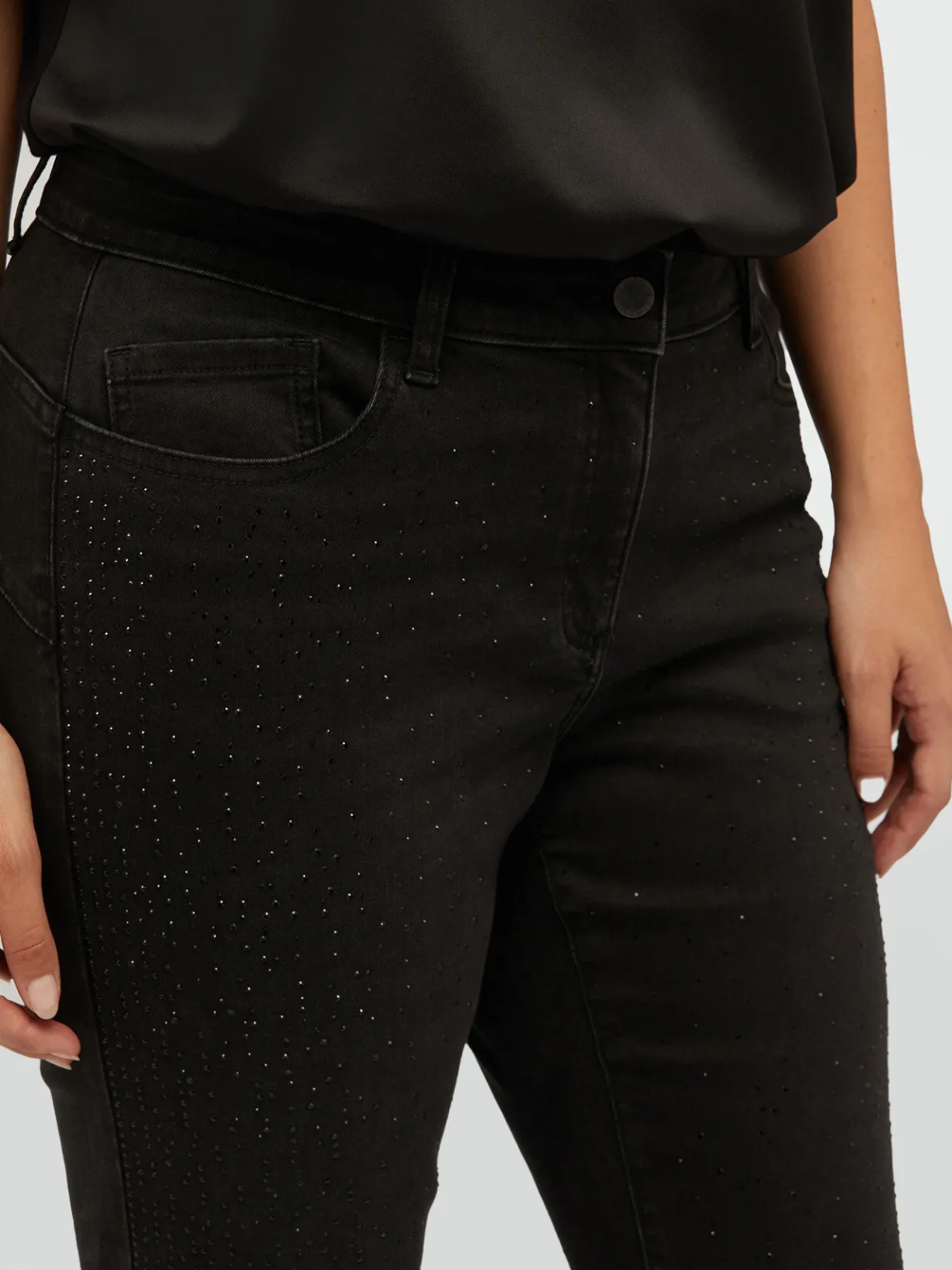 Fiorella Rubino Jeans|Jeans Kick Flare Con Strass