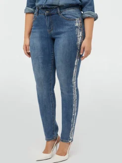 Fiorella Rubino Jeans|Jeans Skinny Con Bordi Silver