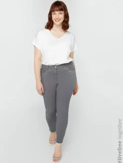Fiorella Rubino Pantaloni|Jeans Skinny Con Piccoli Strass