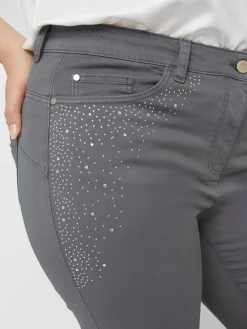 Fiorella Rubino Pantaloni|Jeans Skinny Con Piccoli Strass