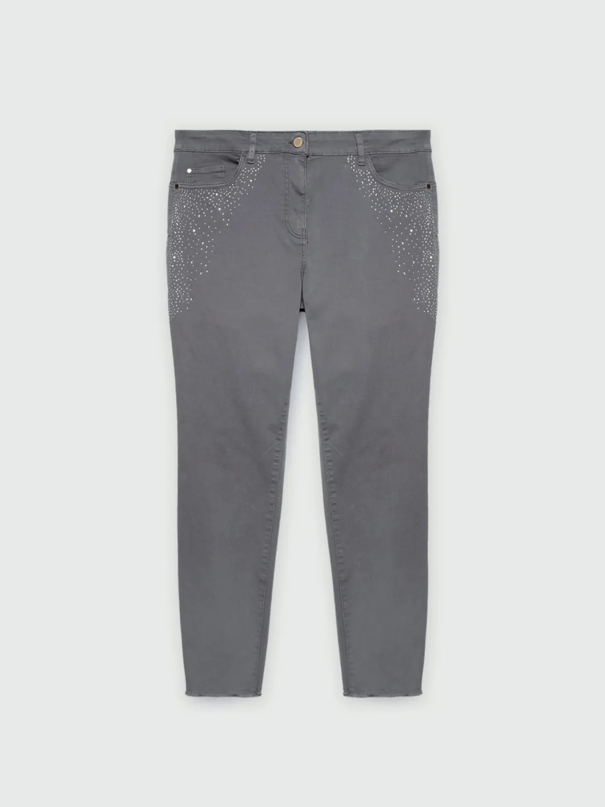 Fiorella Rubino Pantaloni|Jeans Skinny Con Piccoli Strass