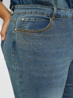 Fiorella Rubino Jeans|Jeans Slim Girl Fit Con Strass