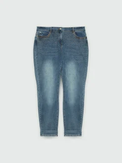 Fiorella Rubino Jeans|Jeans Slim Girl Fit Con Strass