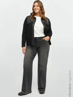 Fiorella Rubino Jeans|Jeans Wide Leg Con Borchie