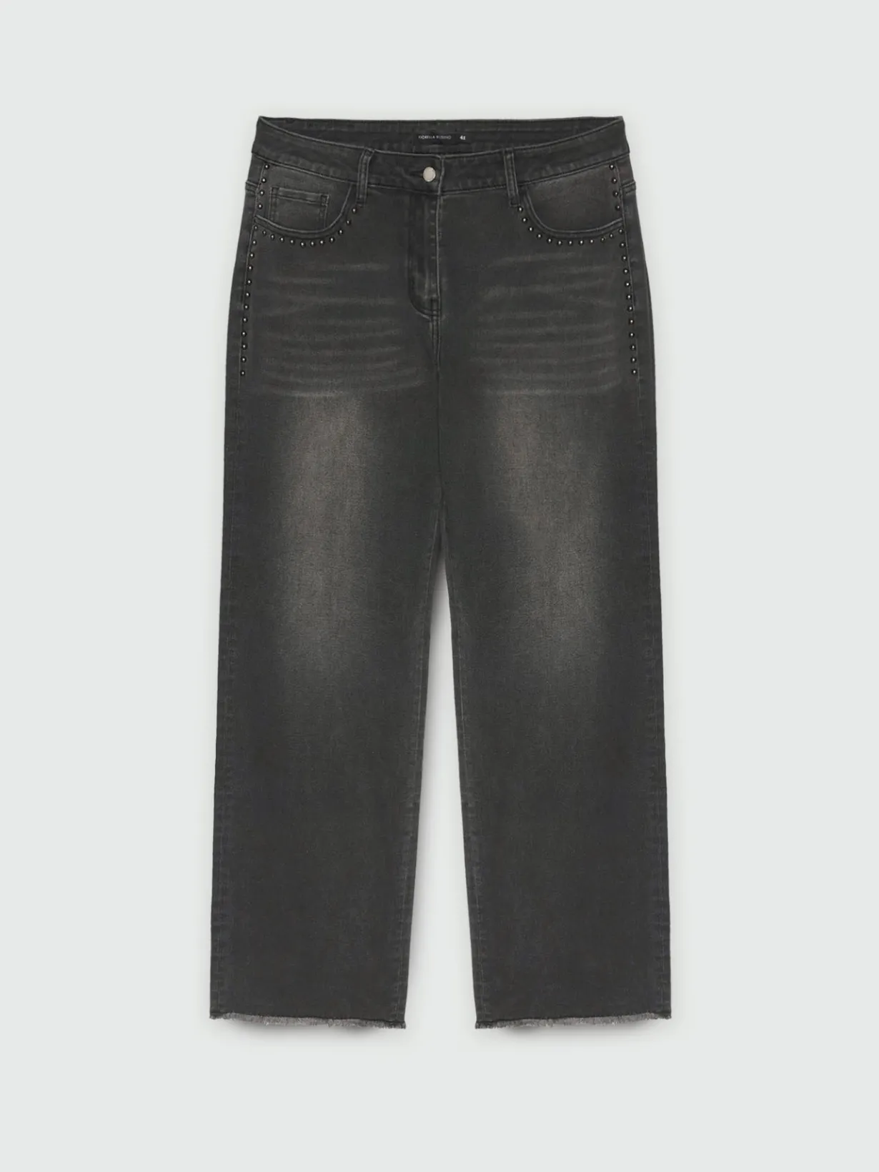 Fiorella Rubino Jeans|Jeans Wide Leg Con Borchie