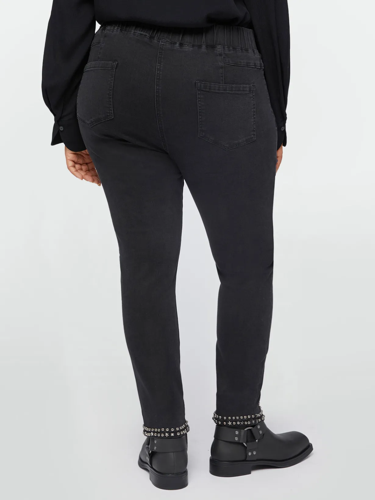 Fiorella Rubino Jeans|Jeggings Con Borchie Al Fondo