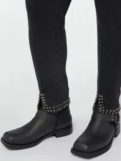 Fiorella Rubino Jeans|Jeggings Con Borchie Al Fondo
