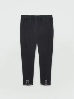 Fiorella Rubino Jeans|Jeggings Con Borchie Al Fondo