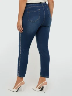 Fiorella Rubino Jeans|Jeggings Con Strass Laterali