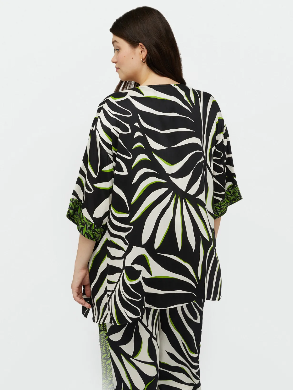 Fiorella Rubino Accessori|Kimono Dalla Stampa Foliage
