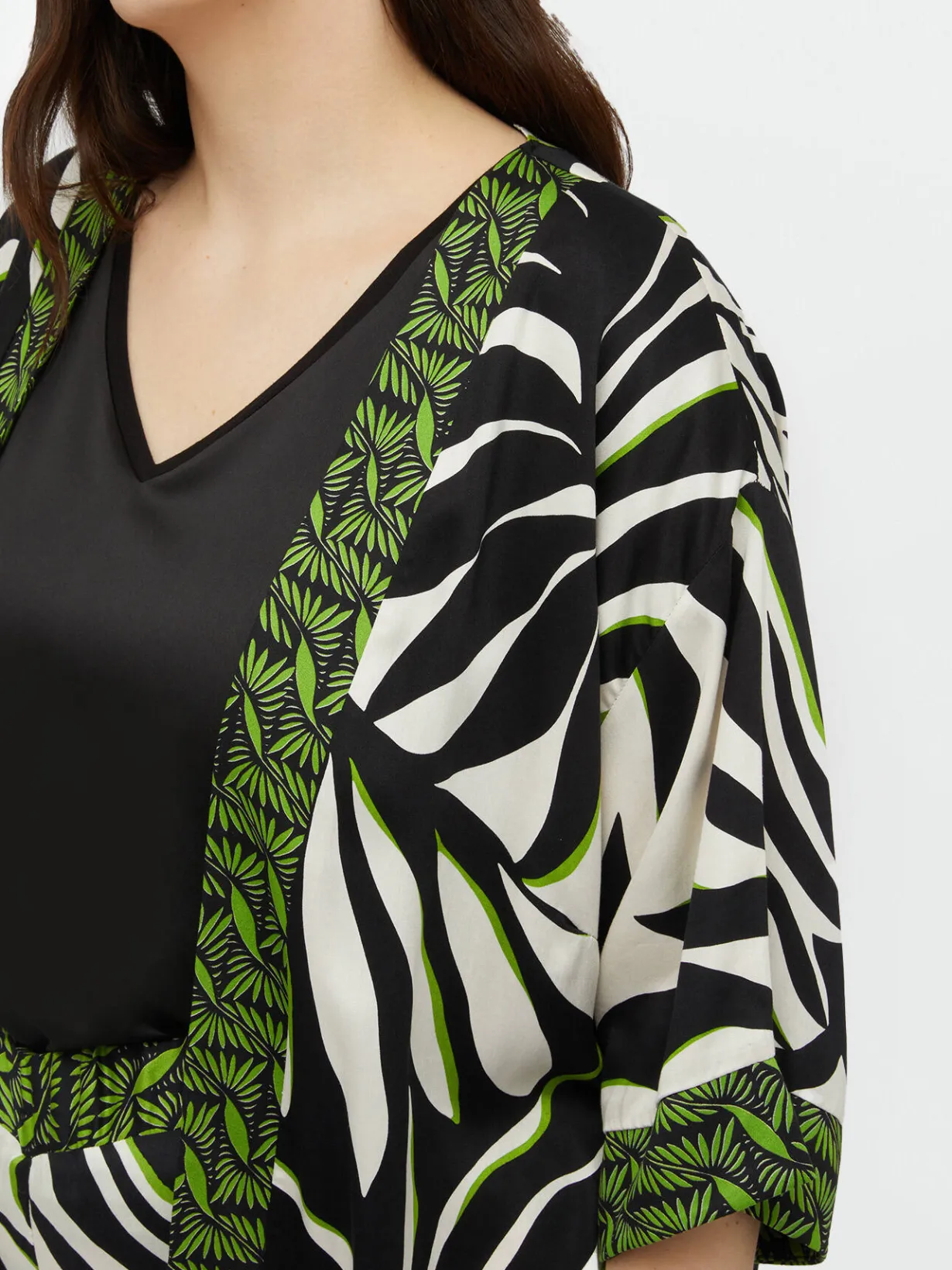 Fiorella Rubino Accessori|Kimono Dalla Stampa Foliage