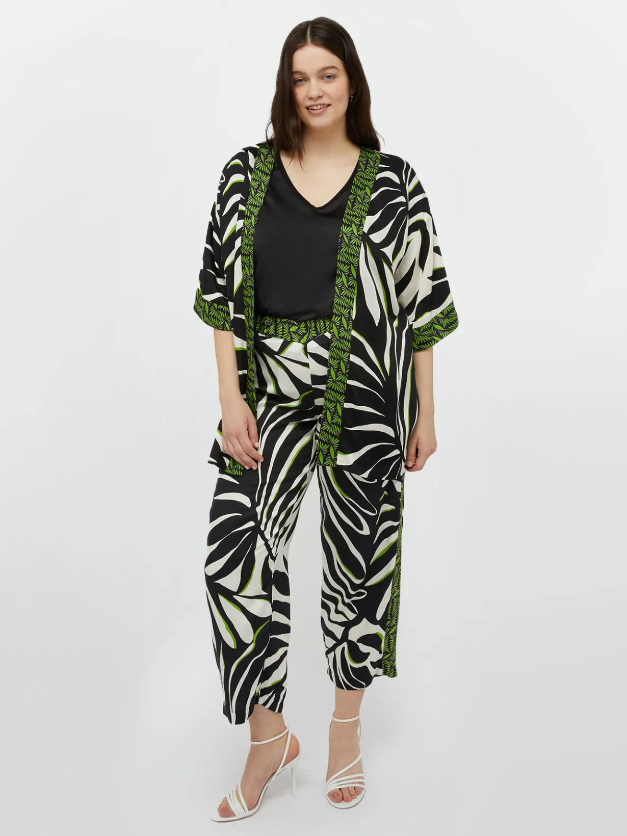 Fiorella Rubino Accessori|Kimono Dalla Stampa Foliage