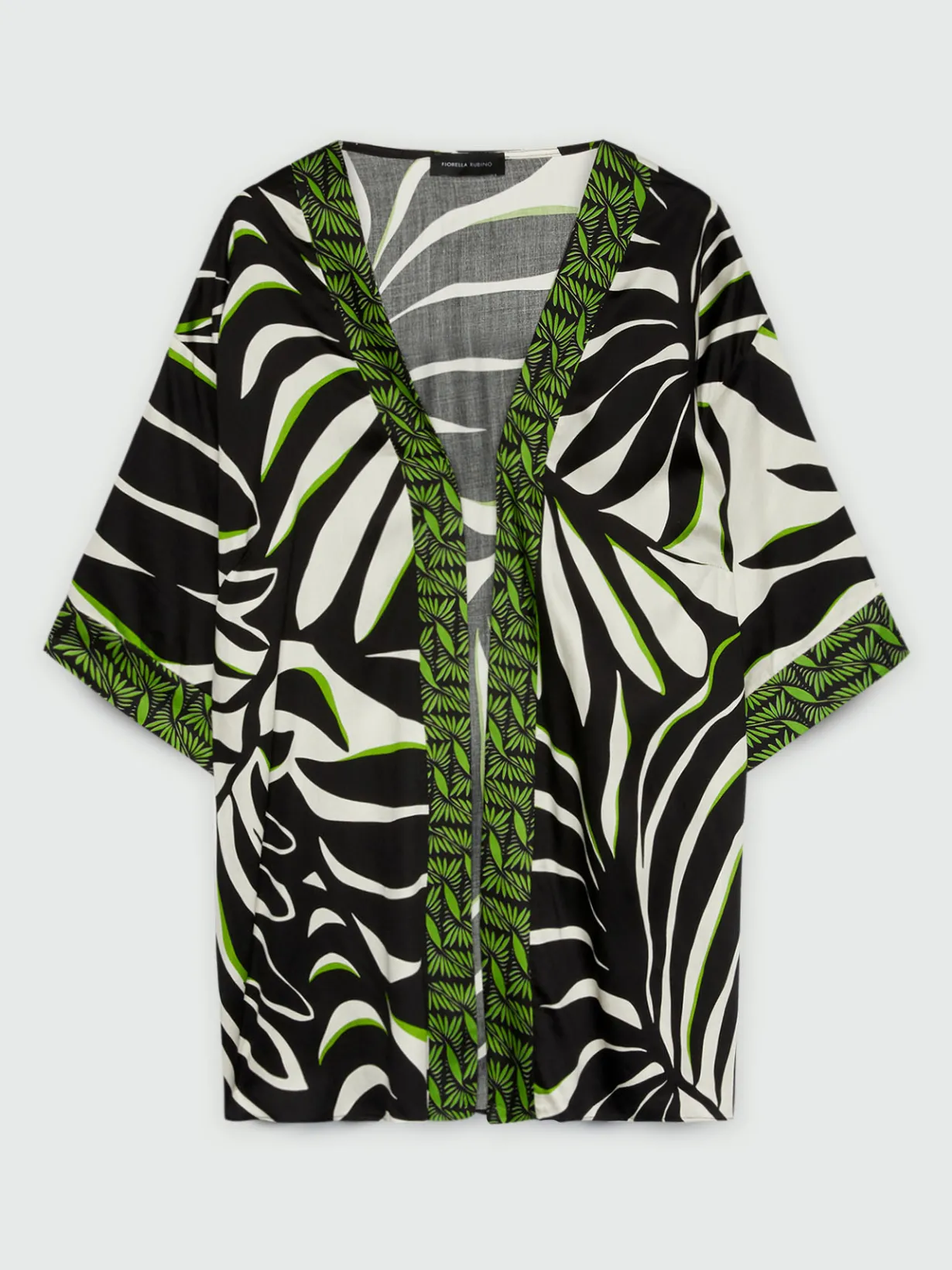 Fiorella Rubino Accessori|Kimono Dalla Stampa Foliage