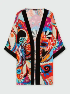 Fiorella Rubino Accessori|Kimono Multicolor Con Viscosa LENZING™ ECOVERO™