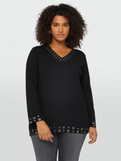 Fiorella Rubino Maglie E Felpe|Maglia Con Borchie