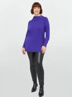 Fiorella Rubino Maglie E Felpe|Maglia Con Bottoni In Viscosa LENZING™ ECOVERO™