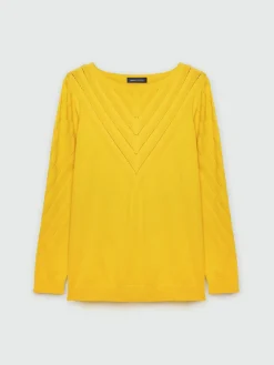 Fiorella Rubino Maglie E Felpe|Maglia Con Lavorazioni Diagonali