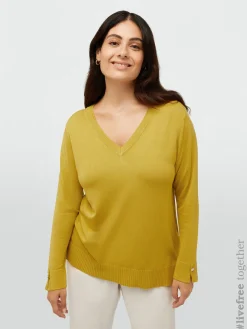Fiorella Rubino Maglie E Felpe|Maglia Con Scollo V In Viscosa LENZING™ ECOVERO™
