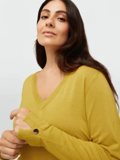 Fiorella Rubino Maglie E Felpe|Maglia Con Scollo V In Viscosa LENZING™ ECOVERO™
