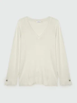 Fiorella Rubino Maglie E Felpe|Maglia Con Scollo V In Viscosa LENZING™ ECOVERO™